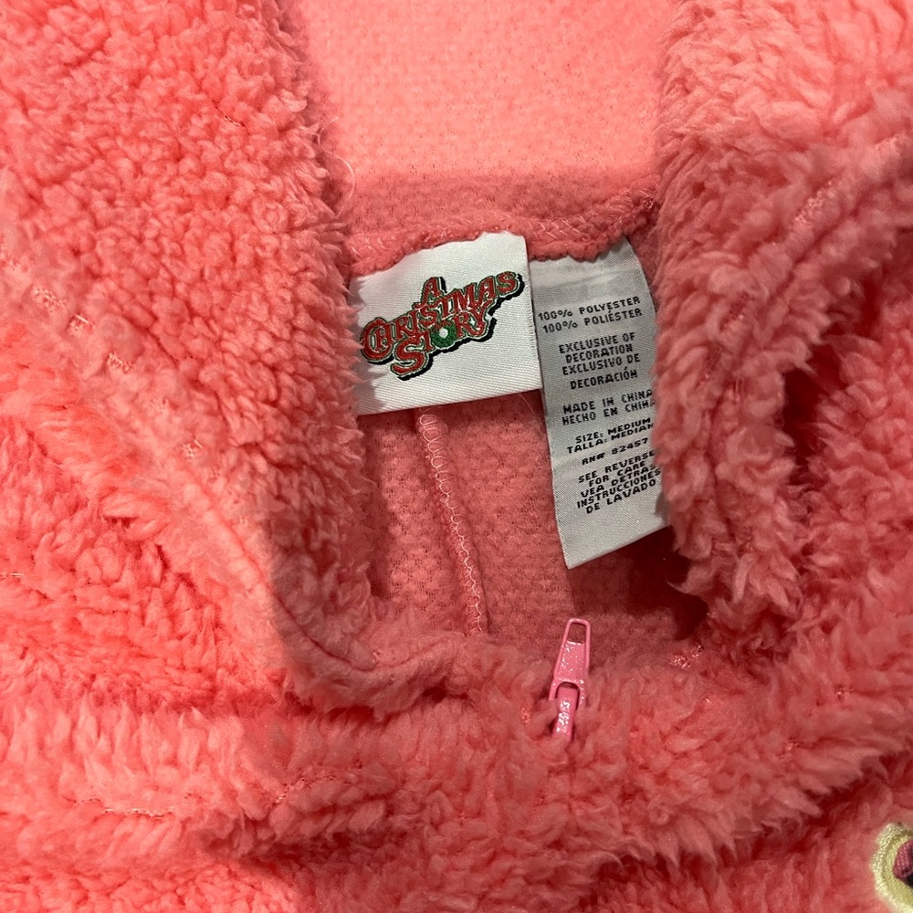 A Christmas Story Pink Bunny Pajama Onesie